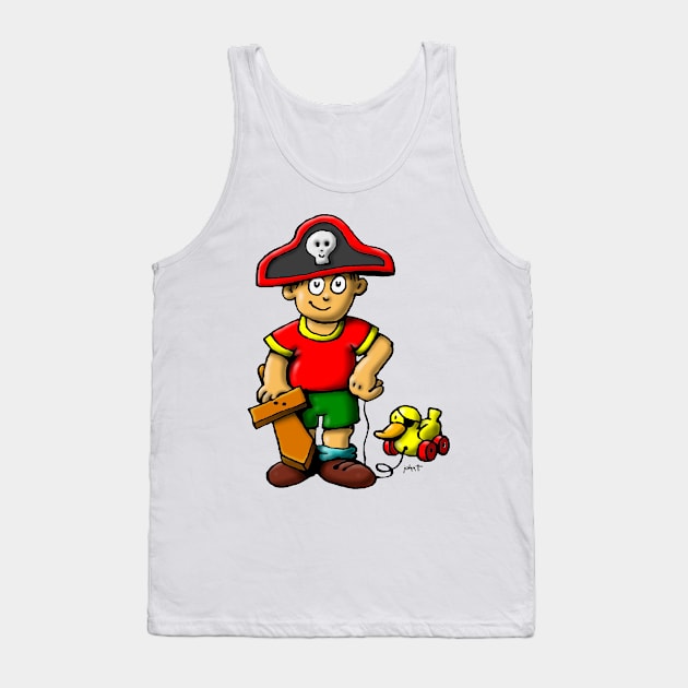 Pirate Bow with Duck Tank Top by JohnT